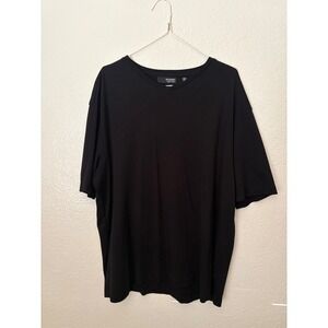 Murano Liquid Luxury VNeck Shirt Preppy Quiet Luxury Classic Trendy Academia XL